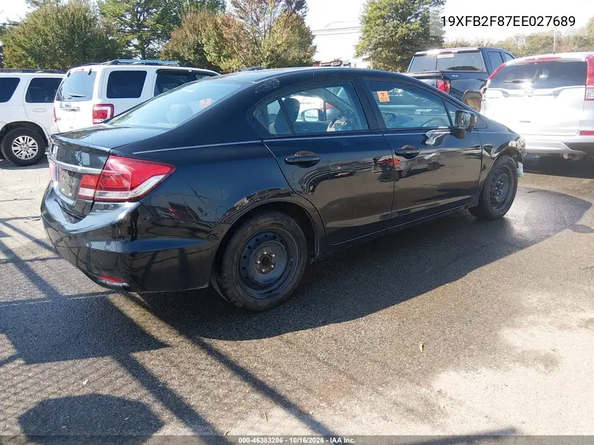 2014 HONDA CIVIC VIN 19XFB2F87EE027689 — фото 4