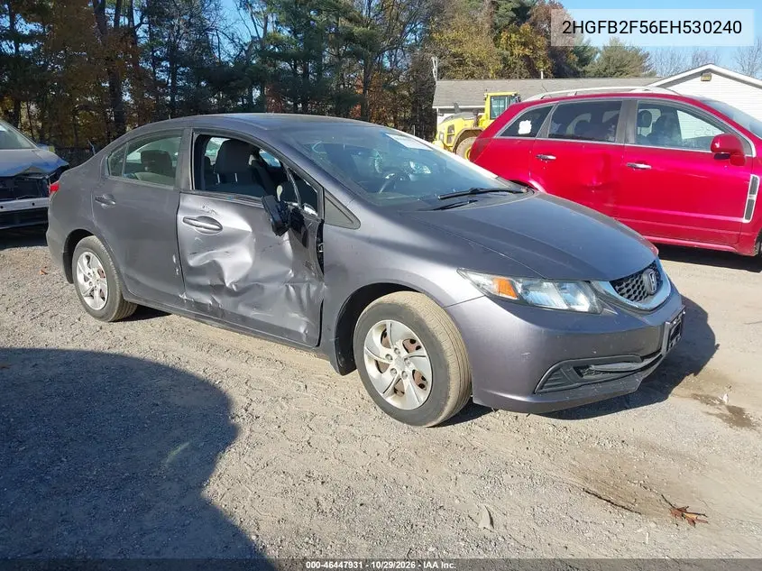 HONDA CIVIC 2014, VIN 2HGFB2F56EH530240