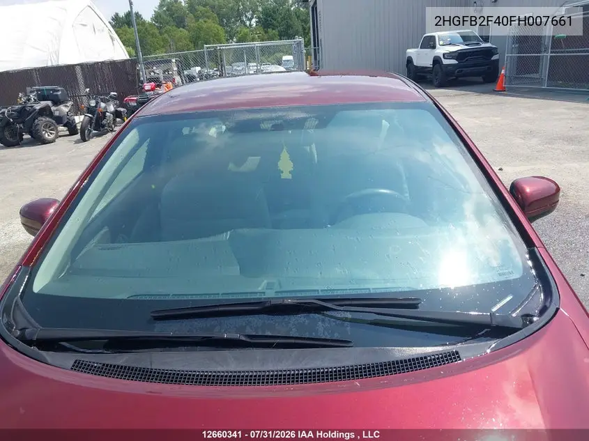 2015 HONDA CIVIC VIN 2HGFB2F40FH007661 — фото 17