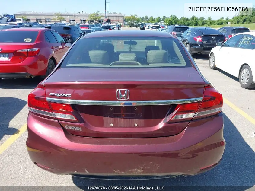 2015 HONDA CIVIC VIN 2HGFB2F56FH056386 — фото 17