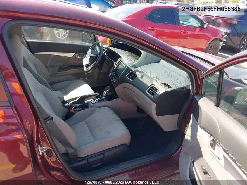 2015 HONDA CIVIC VIN 2HGFB2F56FH056386 — фото 5