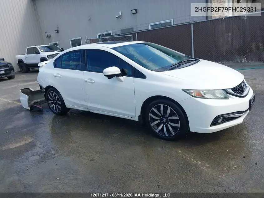 HONDA CIVIC 2015, VIN 2HGFB2F79FH029331
