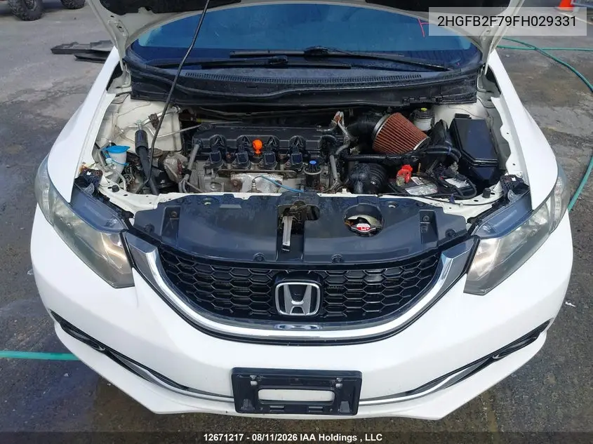 2015 HONDA CIVIC VIN 2HGFB2F79FH029331 — фото 10