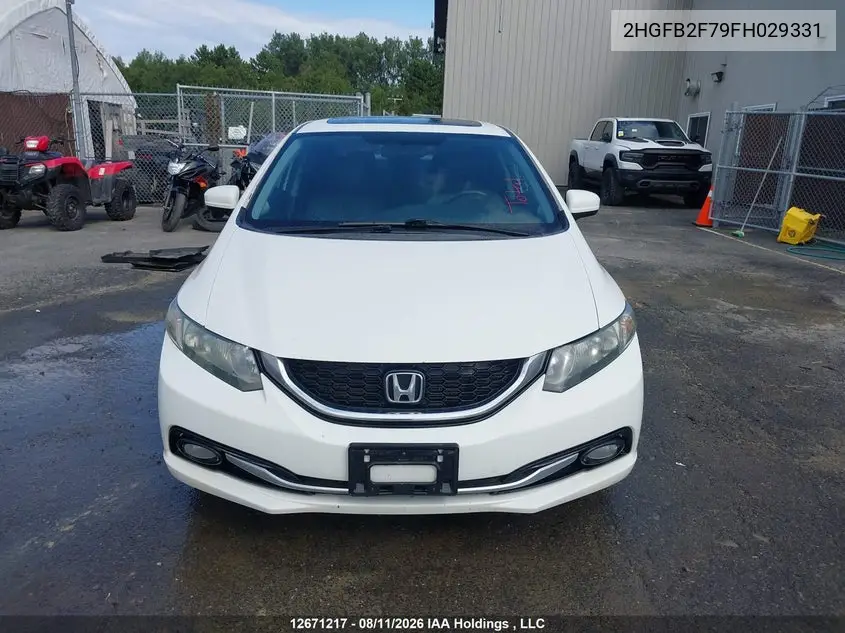 2015 HONDA CIVIC VIN 2HGFB2F79FH029331 — фото 13