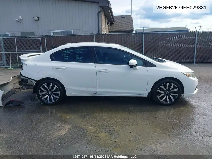 2015 HONDA CIVIC VIN 2HGFB2F79FH029331 — фото 14