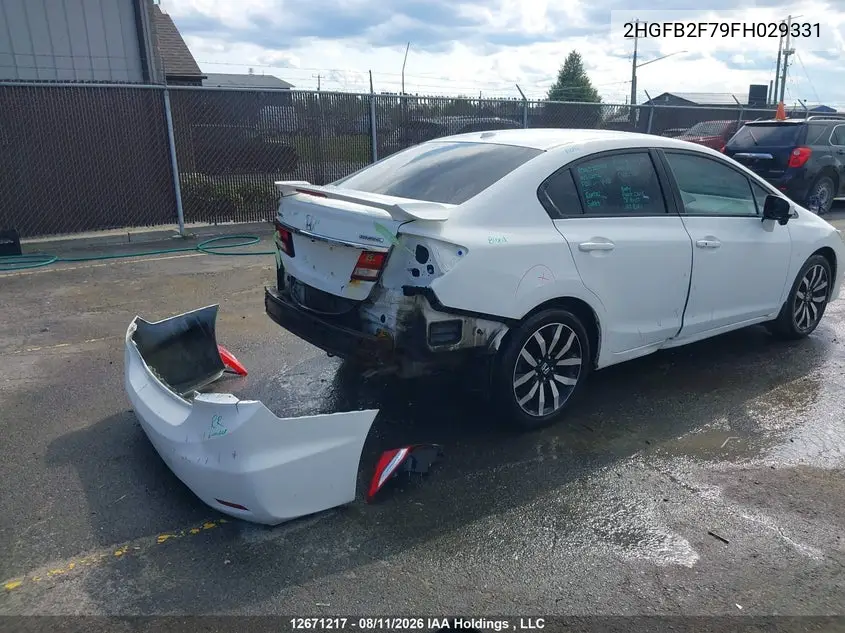 2015 HONDA CIVIC VIN 2HGFB2F79FH029331 — фото 4