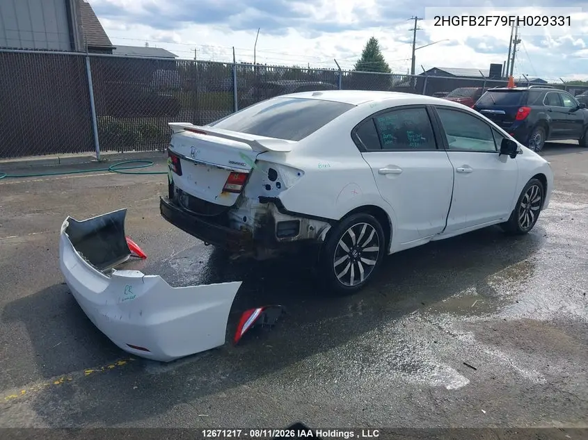 2015 HONDA CIVIC VIN 2HGFB2F79FH029331 — фото 6