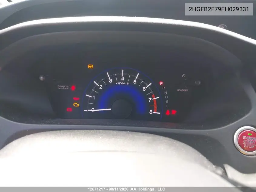 2015 HONDA CIVIC VIN 2HGFB2F79FH029331 — фото 7