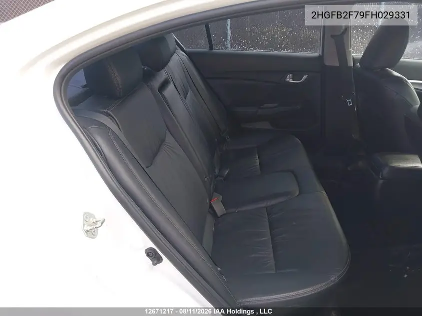 2015 HONDA CIVIC VIN 2HGFB2F79FH029331 — фото 8
