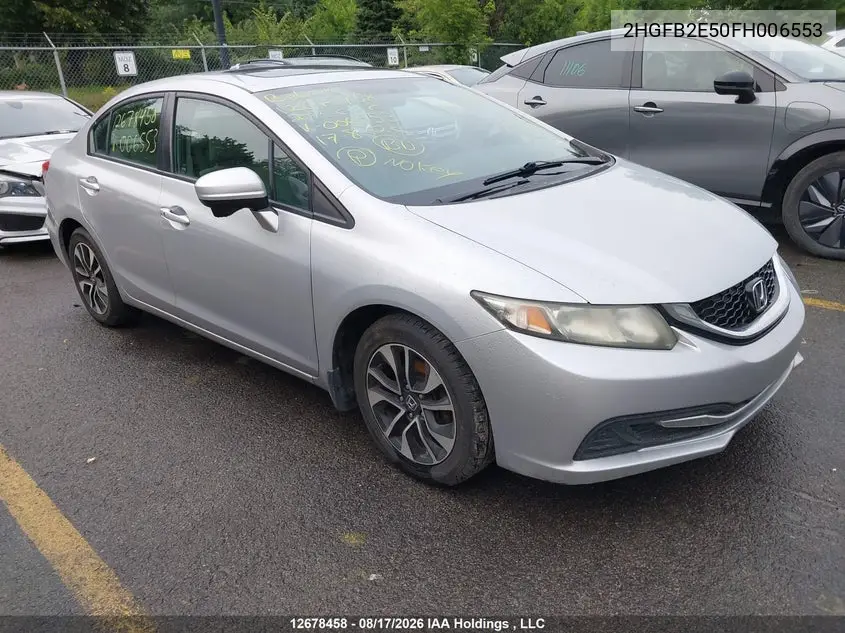 HONDA CIVIC 2015, VIN 2HGFB2E50FH006553