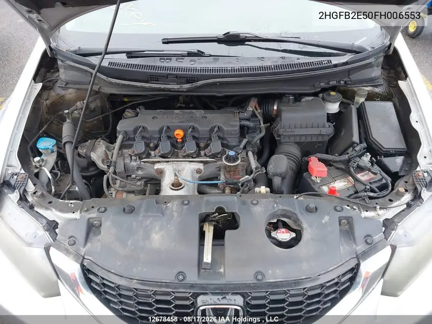 2015 HONDA CIVIC VIN 2HGFB2E50FH006553 — фото 10