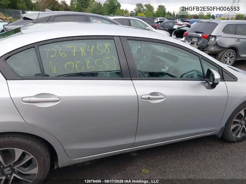 2015 HONDA CIVIC VIN 2HGFB2E50FH006553 — фото 12