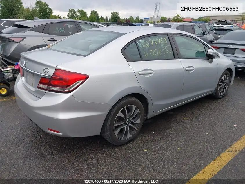 2015 HONDA CIVIC VIN 2HGFB2E50FH006553 — фото 4