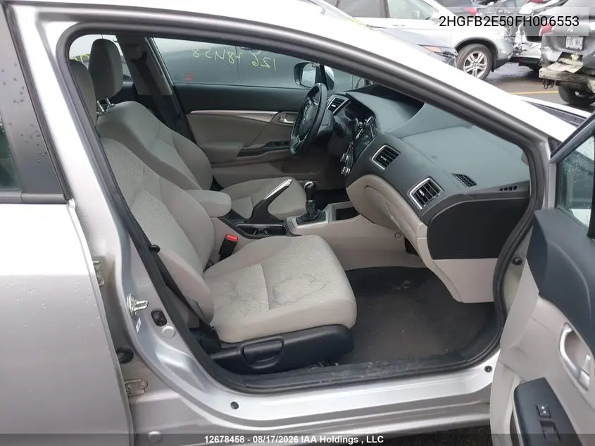 2015 HONDA CIVIC VIN 2HGFB2E50FH006553 — фото 5