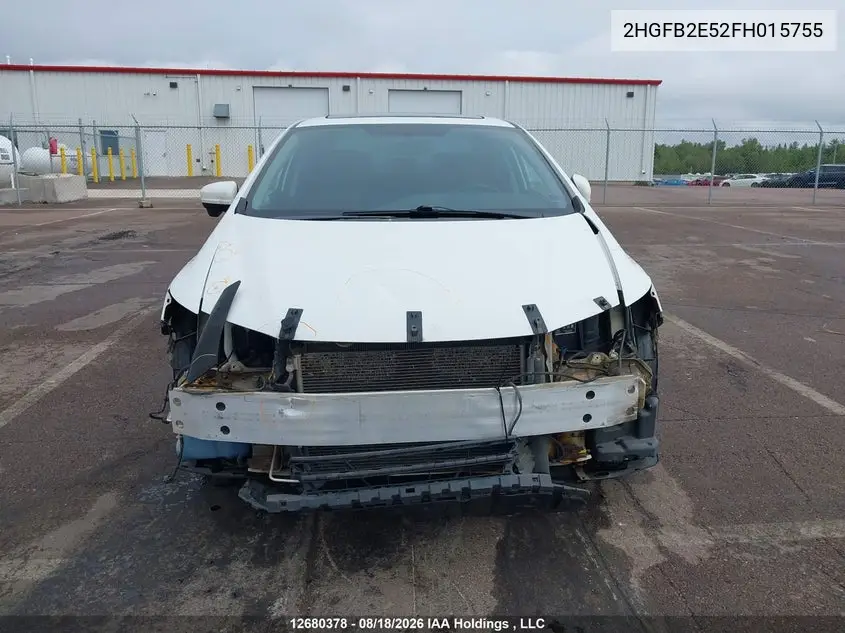 2015 HONDA CIVIC VIN 2HGFB2E52FH015755 — фото 13