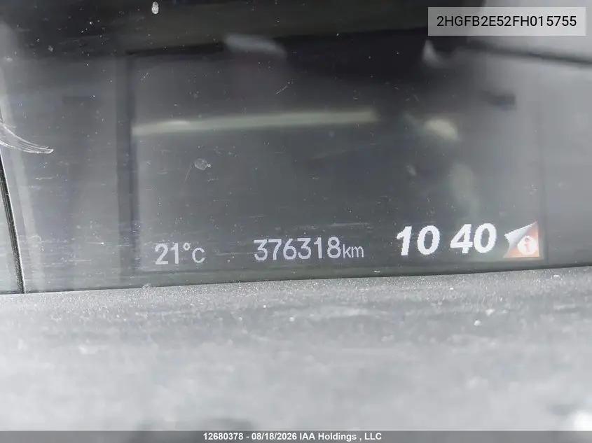 2015 HONDA CIVIC VIN 2HGFB2E52FH015755 — фото 16