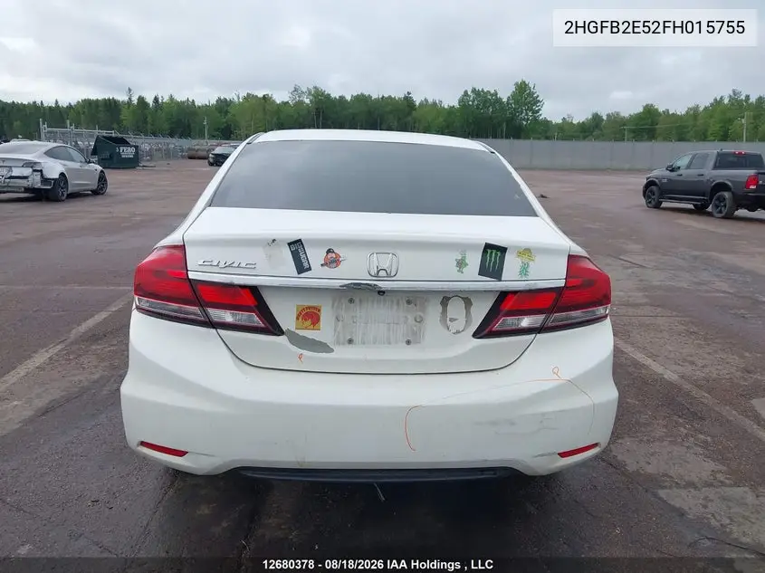 2015 HONDA CIVIC VIN 2HGFB2E52FH015755 — фото 17