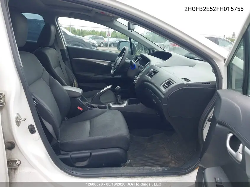 2015 HONDA CIVIC VIN 2HGFB2E52FH015755 — фото 5