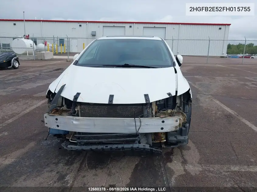 2015 HONDA CIVIC VIN 2HGFB2E52FH015755 — фото 6