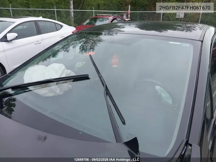 2015 HONDA CIVIC VIN 2HGFB2F47FH061670 — фото 17