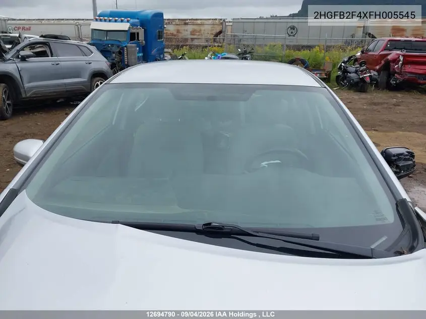 2015 HONDA CIVIC VIN 2HGFB2F4XFH005545 — фото 18