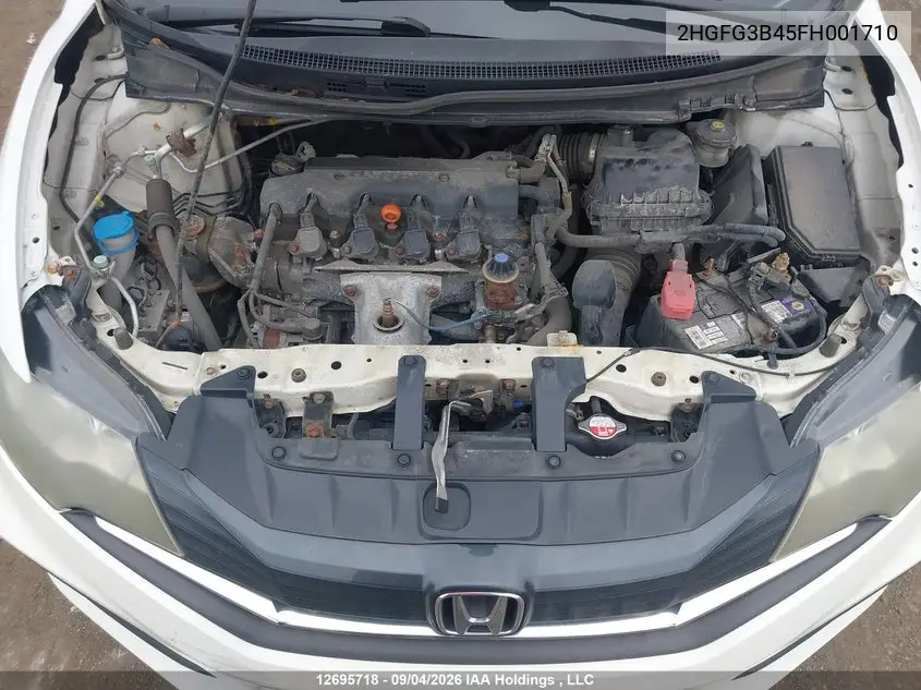 2015 HONDA CIVIC VIN 2HGFG3B45FH001710 — фото 10