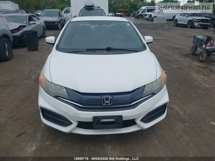2015 HONDA CIVIC VIN 2HGFG3B45FH001710 — фото 12