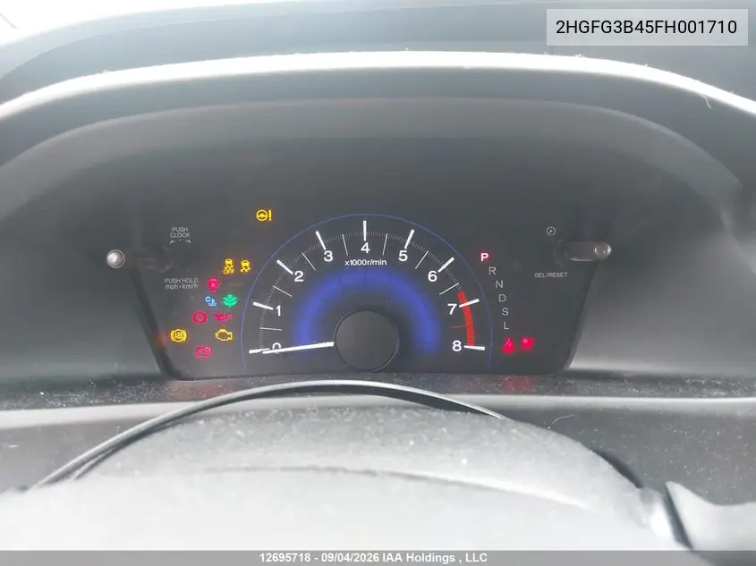 2015 HONDA CIVIC VIN 2HGFG3B45FH001710 — фото 7
