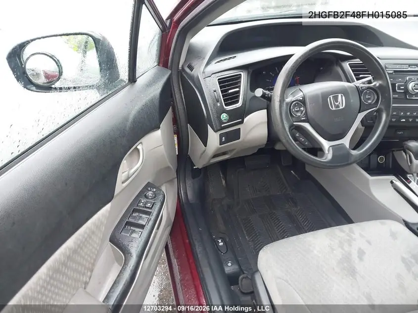 2015 HONDA CIVIC VIN 2HGFB2F48FH015085 — фото 16
