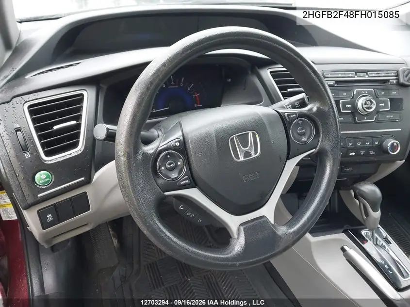2015 HONDA CIVIC VIN 2HGFB2F48FH015085 — фото 17