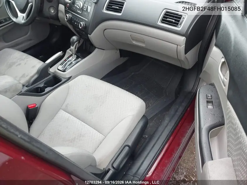 2015 HONDA CIVIC VIN 2HGFB2F48FH015085 — фото 5