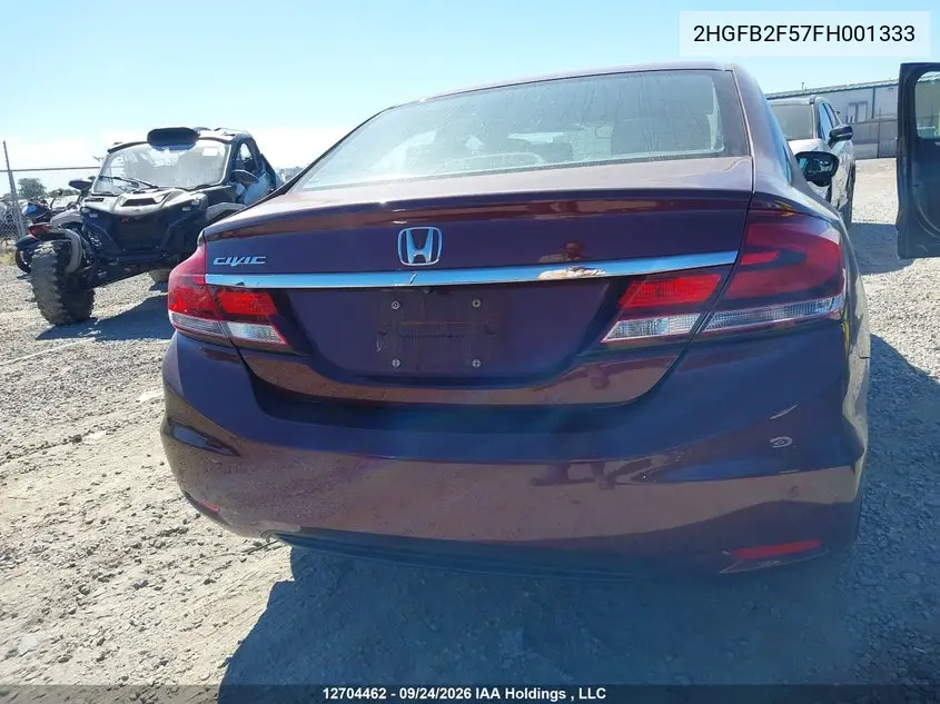 2015 HONDA CIVIC VIN 2HGFB2F57FH001333 — фото 16
