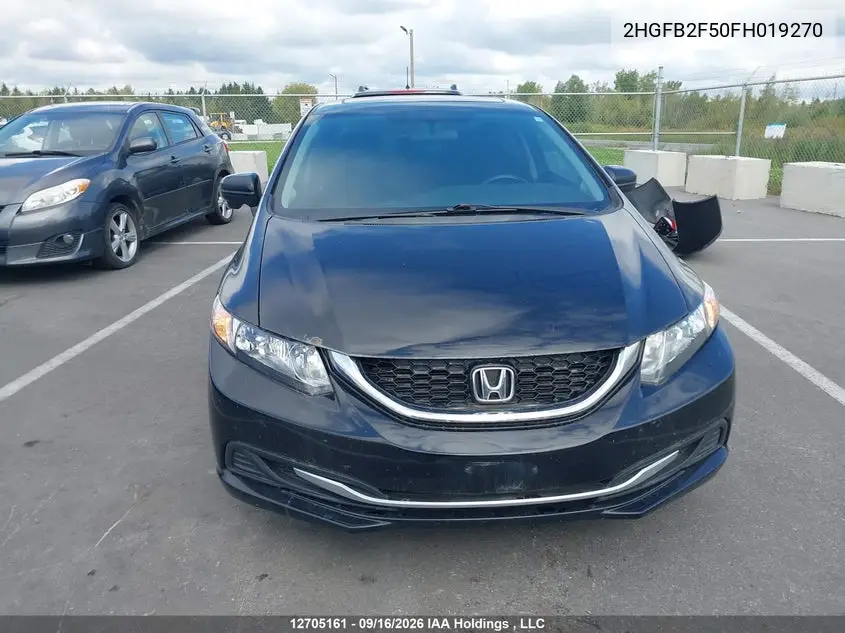2015 HONDA CIVIC VIN 2HGFB2F50FH019270 — фото 13