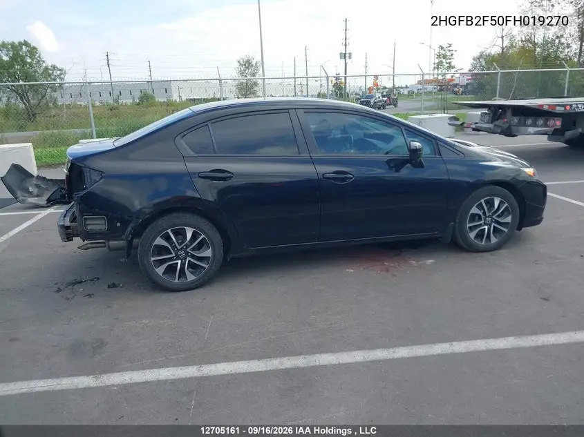 2015 HONDA CIVIC VIN 2HGFB2F50FH019270 — фото 14