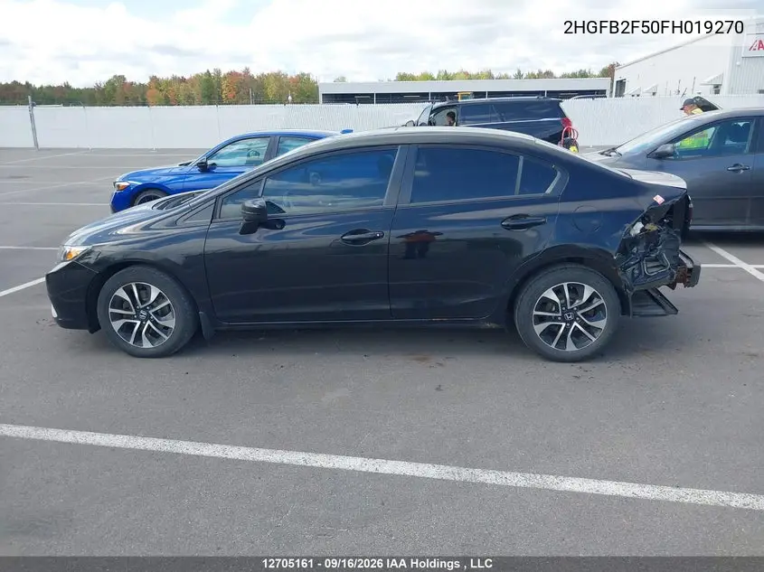 2015 HONDA CIVIC VIN 2HGFB2F50FH019270 — фото 15