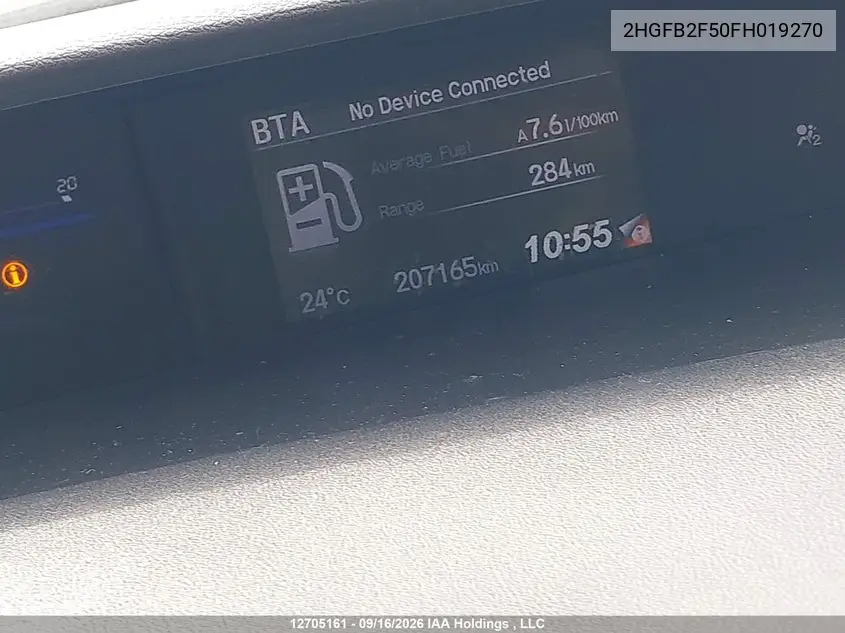 2015 HONDA CIVIC VIN 2HGFB2F50FH019270 — фото 16