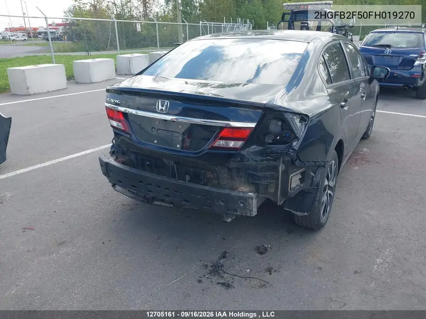 2015 HONDA CIVIC VIN 2HGFB2F50FH019270 — фото 4