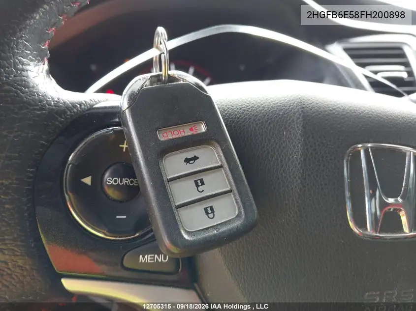 2015 HONDA CIVIC VIN 2HGFB6E58FH200898 — фото 11