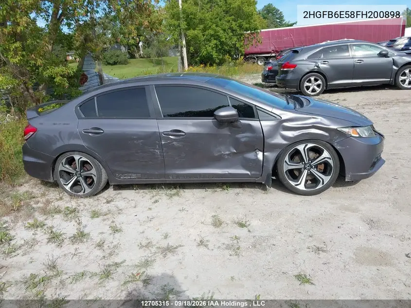 2015 HONDA CIVIC VIN 2HGFB6E58FH200898 — фото 13