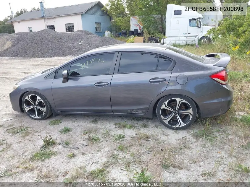 2015 HONDA CIVIC VIN 2HGFB6E58FH200898 — фото 14