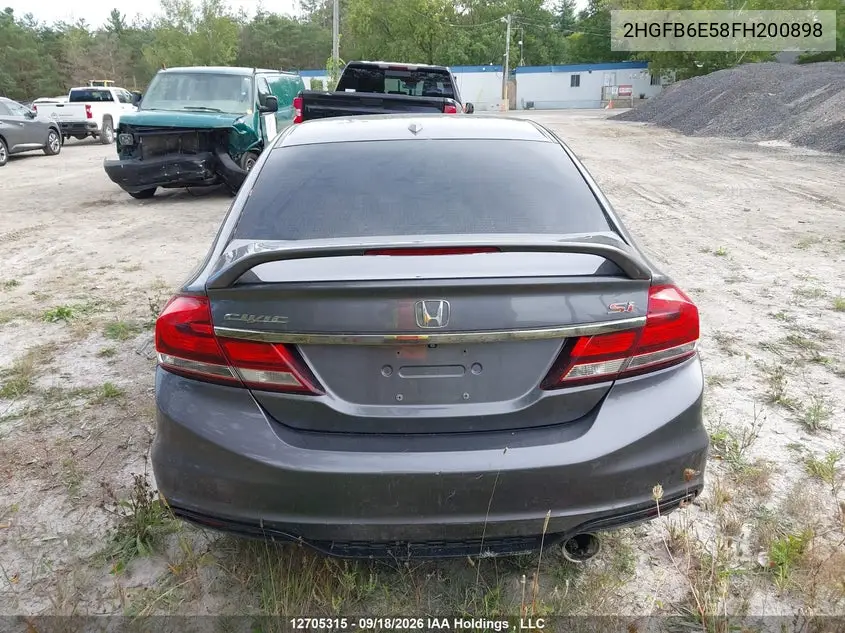 2015 HONDA CIVIC VIN 2HGFB6E58FH200898 — фото 16