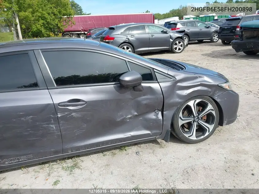 2015 HONDA CIVIC VIN 2HGFB6E58FH200898 — фото 6