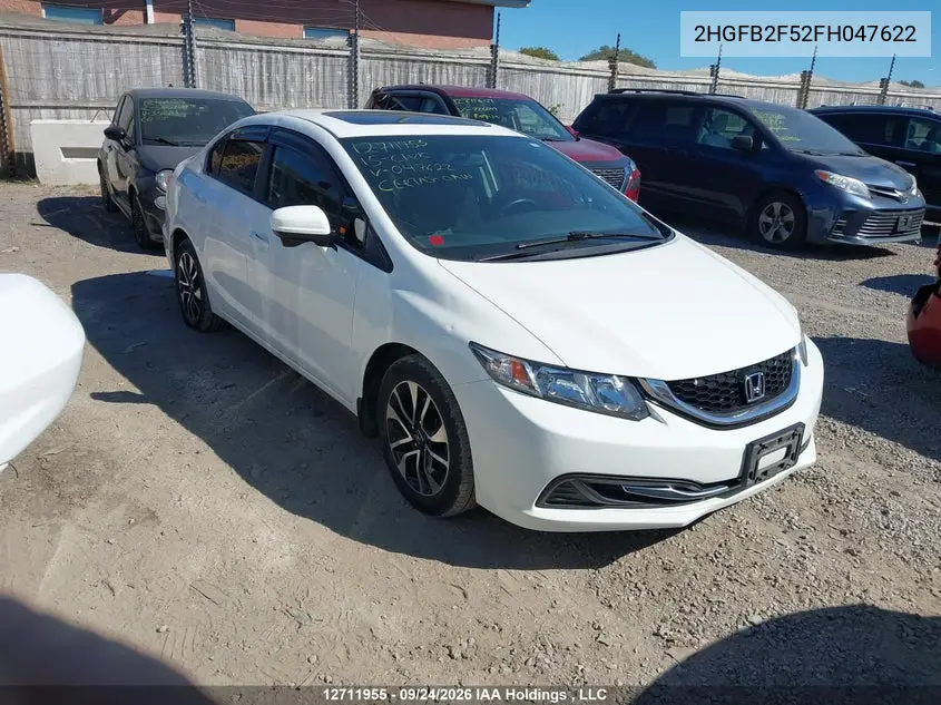 HONDA CIVIC 2015, VIN 2HGFB2F52FH047622