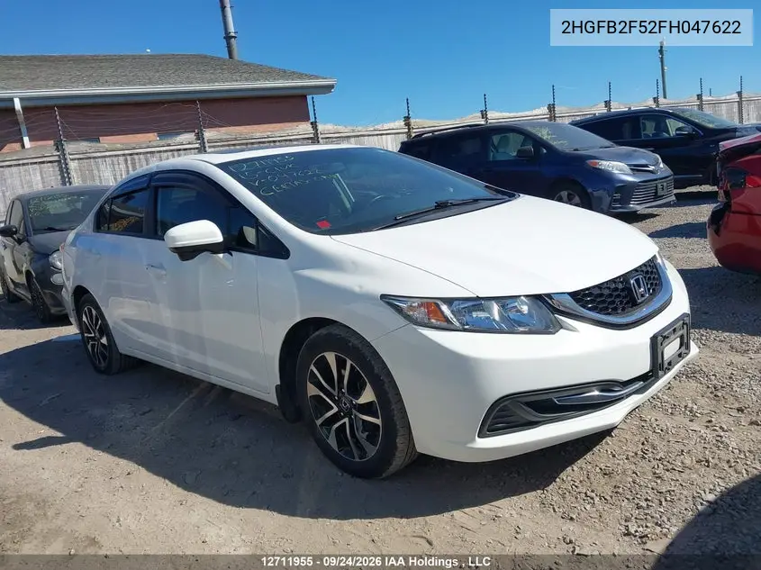 2015 HONDA CIVIC VIN 2HGFB2F52FH047622 — фото 13