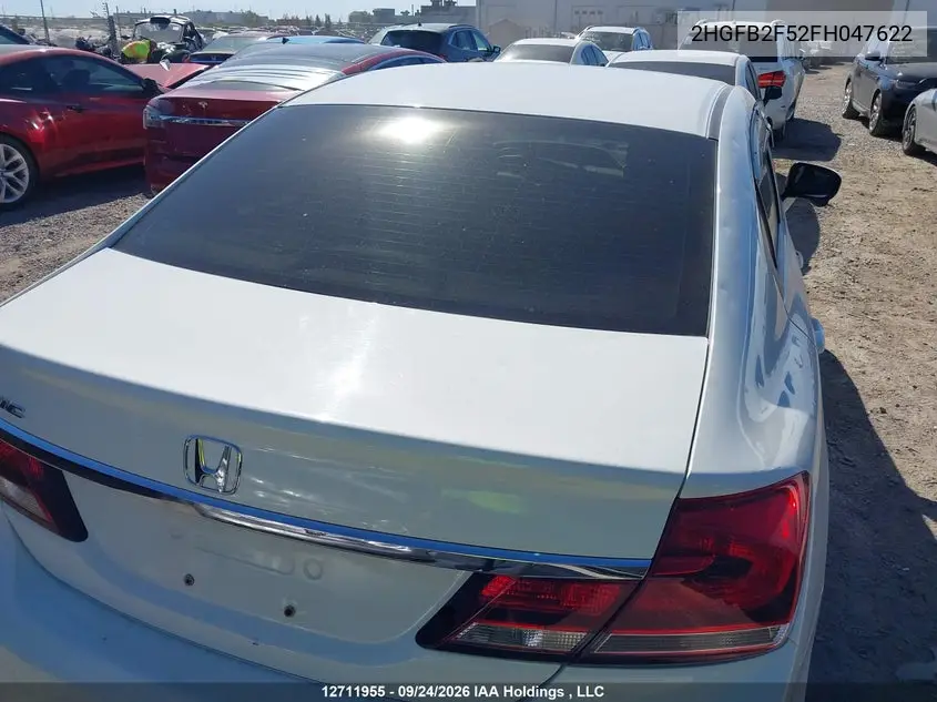 2015 HONDA CIVIC VIN 2HGFB2F52FH047622 — фото 20
