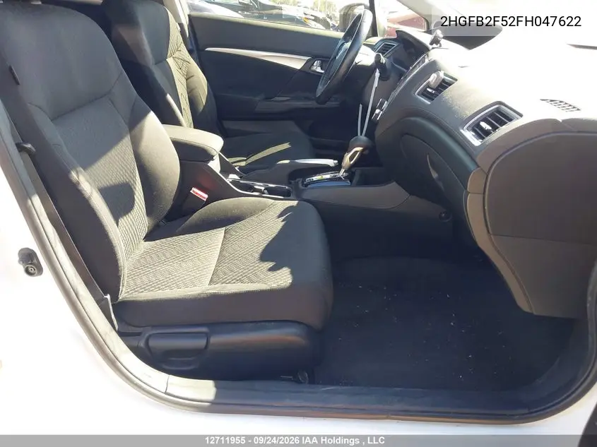 2015 HONDA CIVIC VIN 2HGFB2F52FH047622 — фото 5