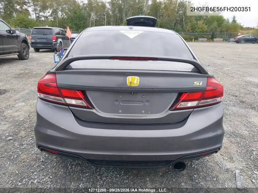 2015 HONDA CIVIC VIN 2HGFB6E56FH200351 — фото 17