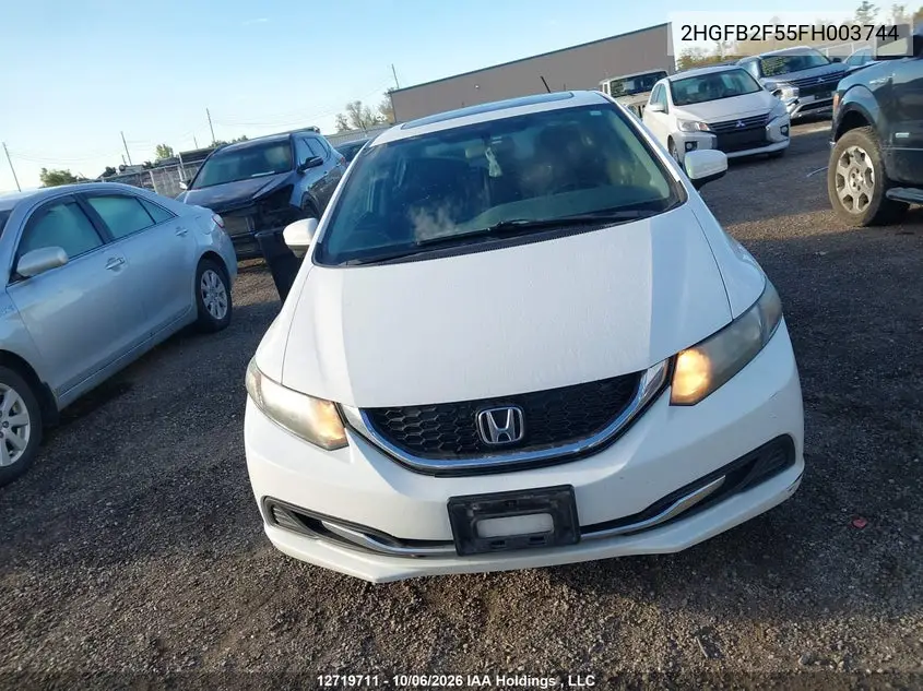 2015 HONDA CIVIC VIN 2HGFB2F55FH003744 — фото 11