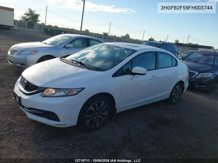2015 HONDA CIVIC VIN 2HGFB2F55FH003744 — фото 13