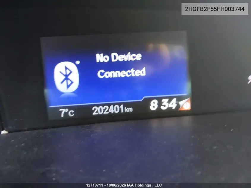 2015 HONDA CIVIC VIN 2HGFB2F55FH003744 — фото 14